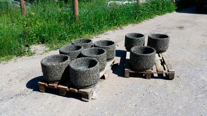 Вазон из каменной крошки