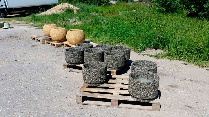 Вазон из каменной крошки