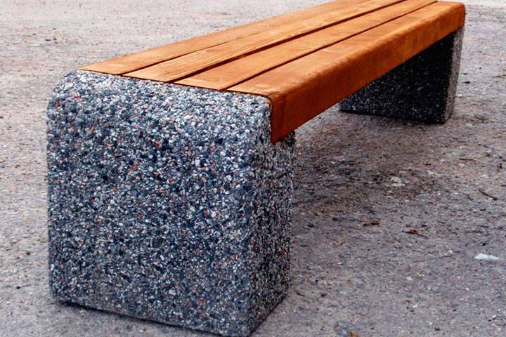 Скамейка из каменной крошки